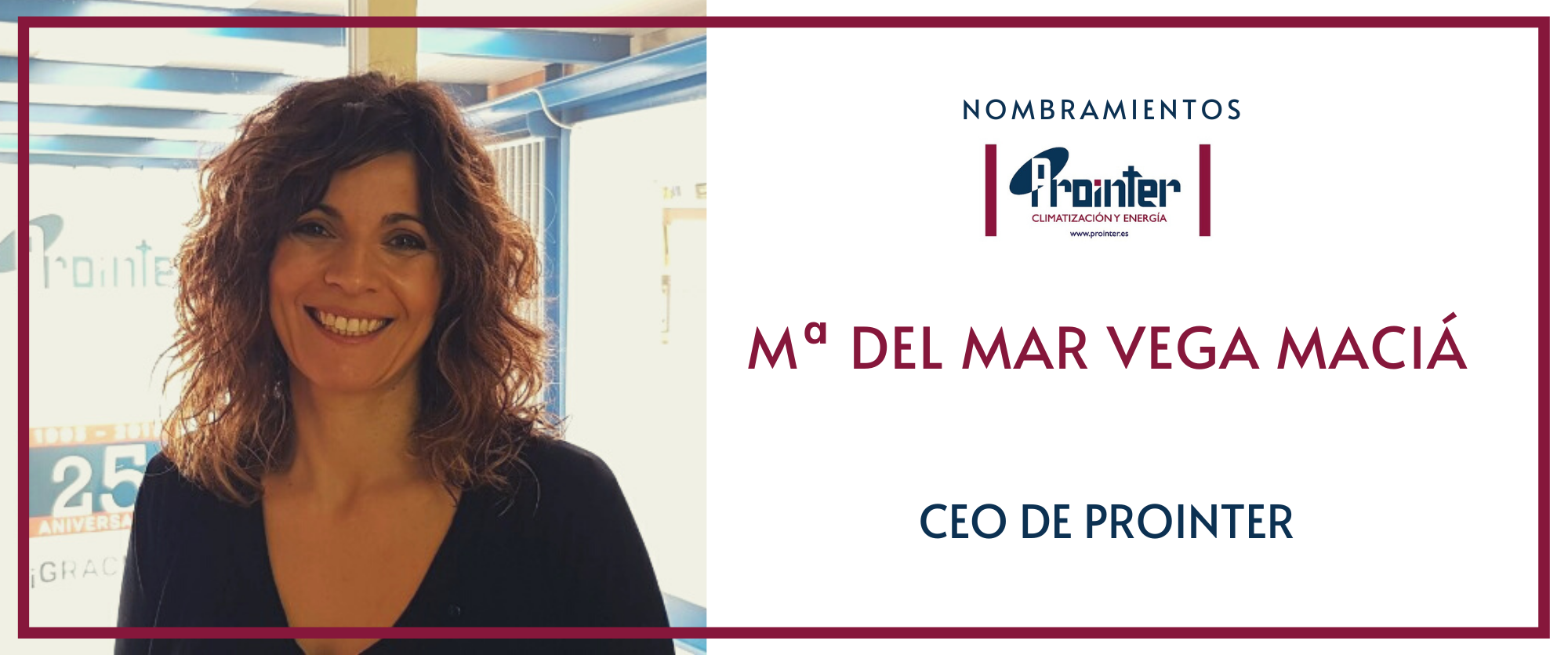 Mª del Mar Vega Maciá, nueva CEO de Prointer